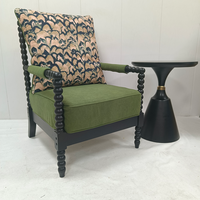 Fauteuil simple moderne en bois massif pour se détendre dans le salon, le bureau à domicile ou sur le balcon