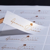 Etiquetas de Papel Perlado Premium para Botellas de Vino, con Diseño de Flor de Café en Relieve, Color Dorado, Blanco y Amarillo, Resistentes al Agua