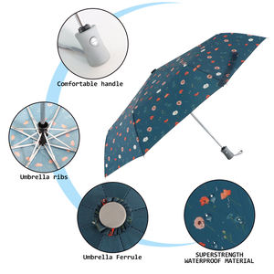 Commercio all'ingrosso popolare stampa Logo personalizzato esterno sole Uv luce antivento pieghevole automatico Chata ombrello - Product Image 3