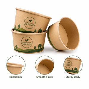 Bicchiere di Carta Biodegradabile e Riciclabile di Alta Qualità con Foglio d'Oro per Latte - Product Image 2