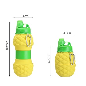 ขวดน้ำซิลิโคนพับได้รูปทรงสับปะรดน่ารัก ขนาด 700 มล. สำหรับเด็ก - Product Image 2