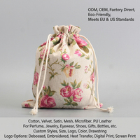 Sac cadeau en coton réutilisable avec logo personnalisé, vente en gros, plusieurs tailles, pochette en mousseline pour bonbons, bijoux, cosmétiques, rangement