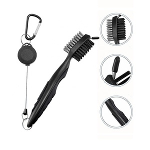 Brosse de nettoyage de fentes de clubs de golf double face extractible – Kit d'entretien pour clubs de golf - Product Image 2