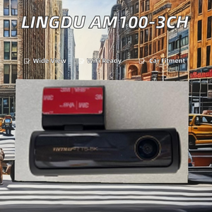 Lingdu AM100-3CH 0.96 ''Màn hình 5G Wifi bên ngoài GPS siêu Tụ điều khiển bằng giọng nói 3CH Xe Video <span class=keywords><strong>Recorder</strong></span> Dash máy ảnh 4g - Product Image 3
