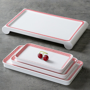 Assiettes en mélamine Xiangyuan, assiettes rectangulaires imitation porcelaine pour usage commercial, assiettes de restaurant, assiettes pour restaurant de fondue - Product Image 2