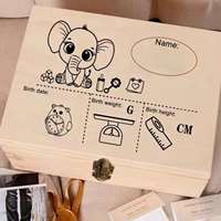 Boîte à souvenirs pour bébé personnalisée Boîte cadeau souvenir nouveau-né en bois