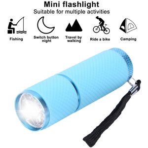 9 <b>LED</b> Aluminum Mini <b>Torch</b> Flashlight for Night Fishing Outdoor Camping <b>Light</b> for Children and Adults - Product Image 4