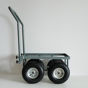 Usine ODM 4-<span class=keywords><strong>chariot</strong></span> à outils en caoutchouc pneumatique corps en acier <span class=keywords><strong>chariot</strong></span> à main plate-forme en métal OEM quatre roues pour transporteur mobile d'usine - Product Image 1