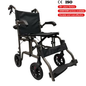 Nuova Sedia a Rotelle Pieghevole Leggera per Anziani, Portatile per Viaggi, Compatta, Carrello Spinto a Mano - Product Image 1