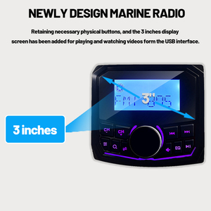 Radio Estéreo Marino SIMSHAM <span class=keywords><strong>de</strong></span> Alta Potencia 4X50W, Color Negro, para Yate, Vehículo Todoterreno, Autobús Turístico, con USB y AUX, Producto Chino - Product Image 6