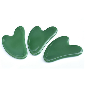 Wholesale Best Green Aventurine Real <b>Jade</b> Gua Sha Face <b>Roller</b> Massage Gau Sha Stone Face <b>Roller</b> Massager - Product Image 1