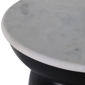 Tavolino Rotondo Moderno con Piano in Pietra per Soggiorno e Camera da Letto, Tavolino Decorativo per Bevande, Elemento d'Arredo per la Casa - Product Image 6