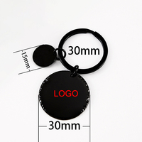 Porte-clés vierge en acier inoxydable finition miroir 30mm rond, gravure laser, impression UV, cadeau d'entreprise, vente en gros