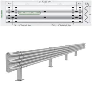 Miglior Q235 barriera autostradale a doppia tripla onda zincata a caldo con parapetto a trave con barriere stradali certificate IP55 - Product Image 1