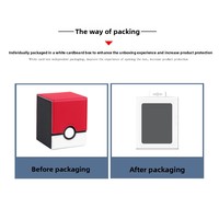 Boîte de rangement pour cartes avec logo personnalisé, en cuir PU vertical, de qualité supérieure, avec fermeture magnétique, étanche, pour collection de cartes, capacité de plus de 100 cartes
