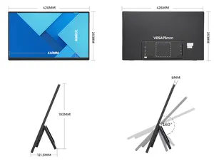 Fabriek Directe Verkoop Draagbare Extender Dual 15.6 Inch 18.5 Inch Ultra Dunne Draagbare Tri Screen Monitor Voor Laptop