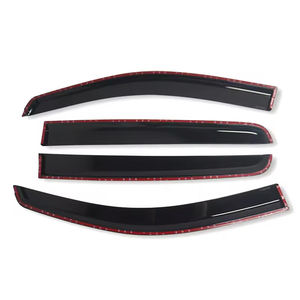 แผ่นบังลมข้างประตูสีดำ กันฝน หนา 2.2 มม. อุปกรณ์ตกแต่งรถยนต์ 4x4 สำหรับรถฟอร์ด เรนเจอร์ T9 ปี 2023 2024 รุ่น Wildtrak XLT แบบดับเบิ้ลแค็บ - Product Image 2