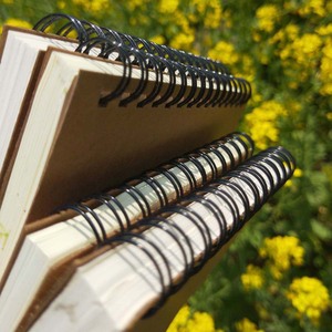 LABON 50 <span class=keywords><strong>fogli</strong></span> Khaki Sketchbook <span class=keywords><strong>quaderno</strong></span> a spirale <span class=keywords><strong>quaderno</strong></span> interno in bianco bianco per pittura disegno scrittura - Product Image 3
