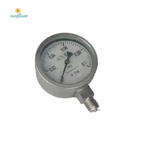 Stainless steel pressure gauge with front flange