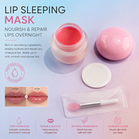 Masque de nuit pour les lèvres à étiquette privée, texture gelée, plusieurs senteurs, soin des lèvres, végan, hydratant en profondeur, masque nourrissant pour les lèvres