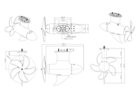 Moteur électrique marin Maytech MTED120-NO 197KGF Thrust KV40KV 12.5KW étanche avec protection d'hélice pour propulsion marine