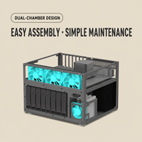 Casing NAS Mid Tower Centaurus 2.0 8 Bay ATX Hot Swap SATA SAS SFF-8643 Backplane SFX PSU Aluminium untuk Server Penyimpanan