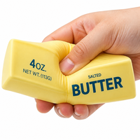 Bâton de beurre en PU réaliste, jouet anti-stress en forme de barre de lait, souple à presser pour enfants et adultes, pour la relaxation