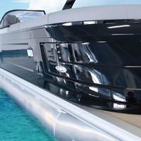 Nouveau bateau flottant en aluminium à coque en fibre de verre soudée 2026, yacht de luxe de 27 pieds avec moteur hors-bord de 200 CV pour la pêche