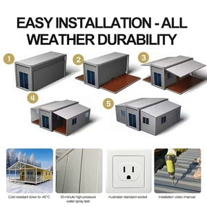 Casa Contenedor Expandible Personalizable <span class=keywords><strong>de</strong></span> 2 Dormitorios, Vivienda Prefabricada Modular Plegable, Alojamiento Portátil con Baño y Cocina - Product Image 6