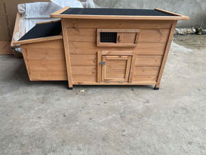 XPT023 Backyard için doğal renk ahşap evcil hayvan kafesi tavuk kümesi kümes hayvanları güvercinler veya küçük hayvanlar için çalıştırın - Product Image 5