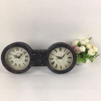 Jam Meja Klasik Antik Logam Angka Arab Retro Dekoratif Jam Desktop