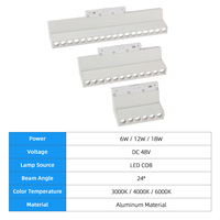 Luminaire sur rail LED magnétique pliable blanc moderne, grille, RA95, ultra-mince, intelligent, en aluminium, encastré, 48V, à intensité variable