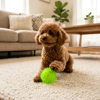 Ballon de dentition couineur pour chien en TPR, à picots, en caoutchouc souple, jouet interactif sonore multicolore pour chiot, pour la mastication et le jeu en intérieur