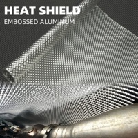 Lembaran Pelindung Panas Aluminium Embossed Fleksibel untuk Mobil, Penghalang Panas, Pelindung Mesin, Peredam Knalpot Motor