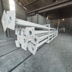 عمود إنارة خارجي من الفولاذ المجلفن بطول 4م 5م 6م 7م 8م 9م 10م 12م بذراع مزدوج أو مفرد من الشركة المصنعة - Product Image 2