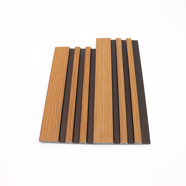 Wooden Color Decorative Wall Panel Polystyrene 3D PS Fluted Wall Panel Wallboard