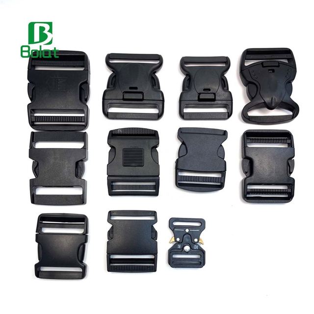 Waterproof Portable Safe Tactical Belt Buckle-Durable POM Strong Black Plastic Side Quick Release Buckle-Luxury Vintage Style