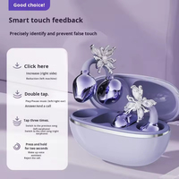 Écouteurs sans fil à conduction osseuse Diamond Ear Clip, écouteurs ouverts tendance pour femmes, Bluetooth, longue autonomie