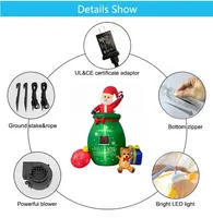 Calendrier de l'Avent gonflable de Noël avec boîtes cadeaux et éclairage LED pour décoration extérieure de jardin