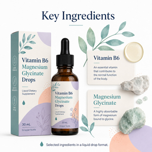 Gouttes liquides orales pour adultes, marque privée OEM, pour le sommeil, apaisant et anti-stress, à forte dose de citrate de 500 mg, vitamine B6 et glycinate de magnésium - Product Image 4