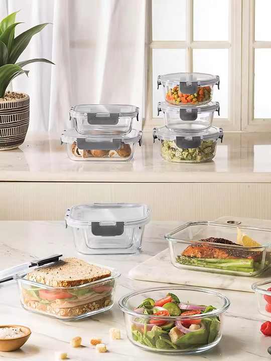 High Borosilicate Heat Resistant Microwavable Superior Glass Food