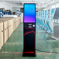 27-Inch Win 10 layar sentuh lantai berdiri kios desain baru Layanan Mandiri Terminal pembayaran QR kode Scanner Printer opsional