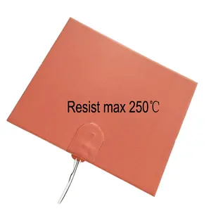 200 celsius grau de temperatura de trabalho 435w 230*290mm 220v silicone aquecedor de cama quente