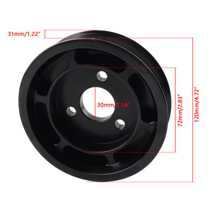 Aluminum Alloy V Belt <b>Pulley</b> 30mm Bore 1 Groove For BMW 135i 335i 335xi N54 Engine - Product Image 1