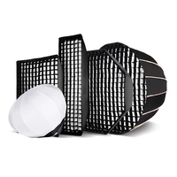 Boîte à lumière métallique portable Deep Mouth 90 cm à montage rapide pour photographie et éclairage doux en direct