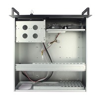 Châssis de serveur industriel 4U en rack, verrouillable à l'avant, 19 pouces, profondeur 450 mm, compatible ATX MATX ITX