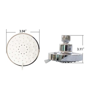 Pommeau de douche rond haute pression avec fonction jet de massage et pluie pour le bain et la douche, usage domestique - Product Image 2