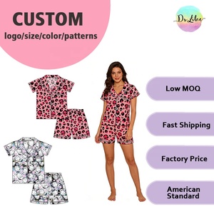 Горячая распродажа: Женские пижамы с карманами и пуговицами, комплекты для сна, ночная одежда для девушек - Product Image 3