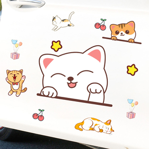 Personalizado lindo gato <span class=keywords><strong>perro</strong></span> vinilo imán parachoques etiqueta adhesiva impresión troquelada impermeable magnético <span class=keywords><strong>coche</strong></span> cuerpo calcomanías - Product Image 4