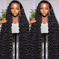 Perruque frontale en dentelle HD 13x6 en gros, cheveux humains bruts vietnamiens 100% naturels, bouclés profonds, sans colle, pré-épilée, ligne de cheveux naturelle pour femmes noires